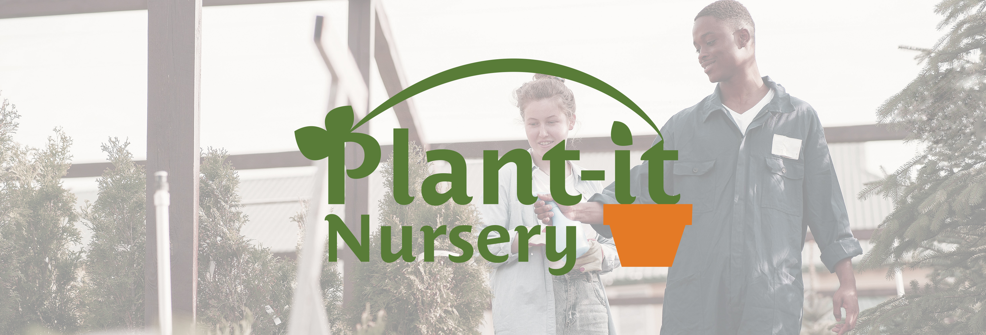 Man and Woman walking through nursery